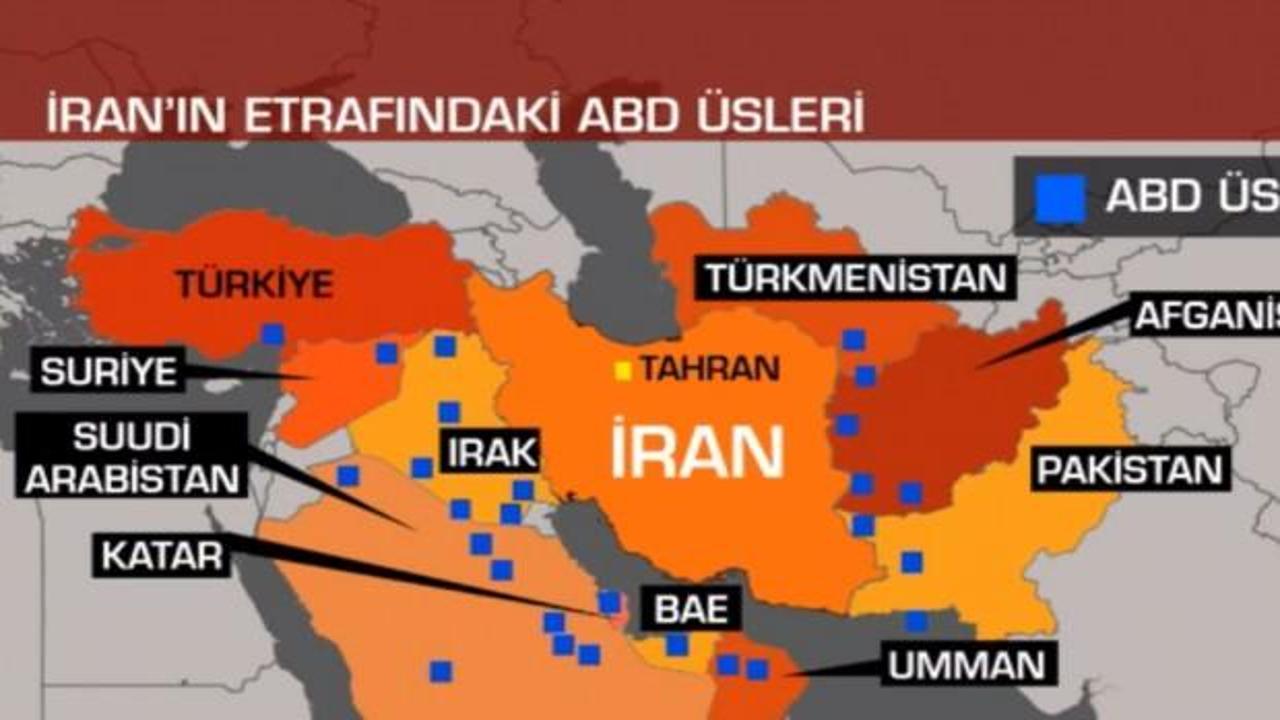 ABD'ye tehditler savuran İran'ı korkutan harita