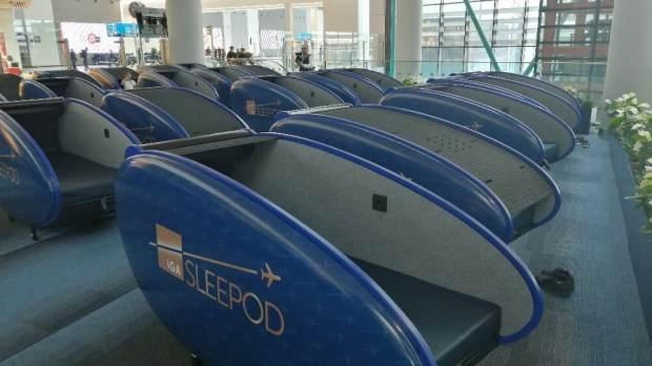 İstanbul Havalimanı'nda uyku kabini hizmeti başladı: Saatlik ücreti 9 avro