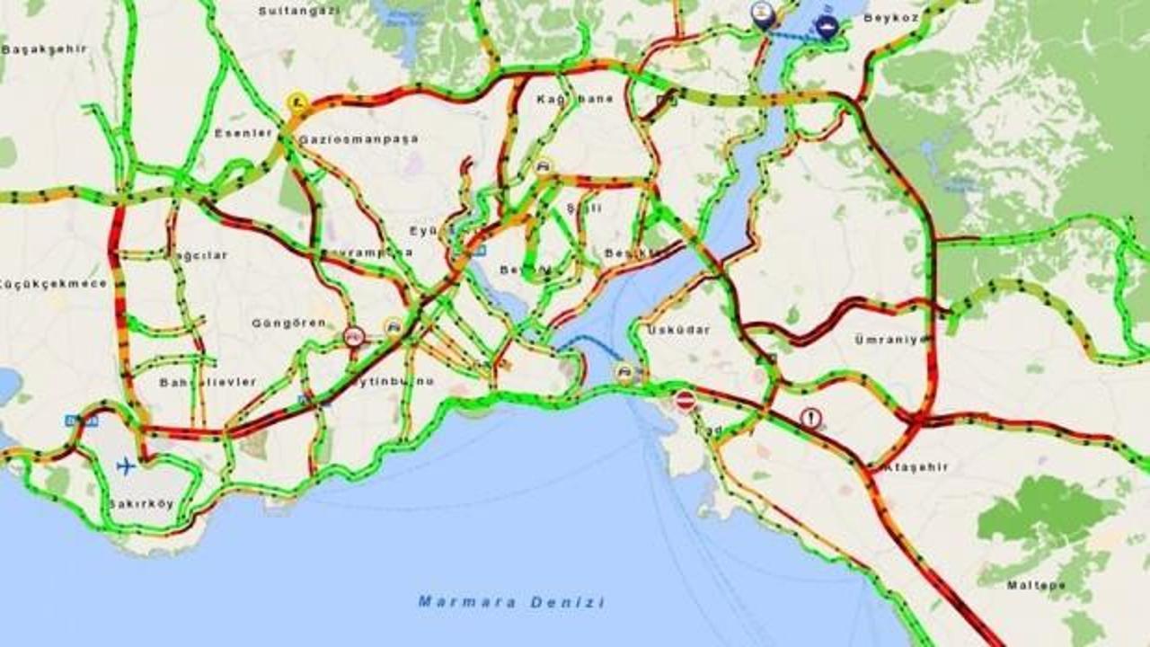 İstanbul trafiğinde yoğunluk