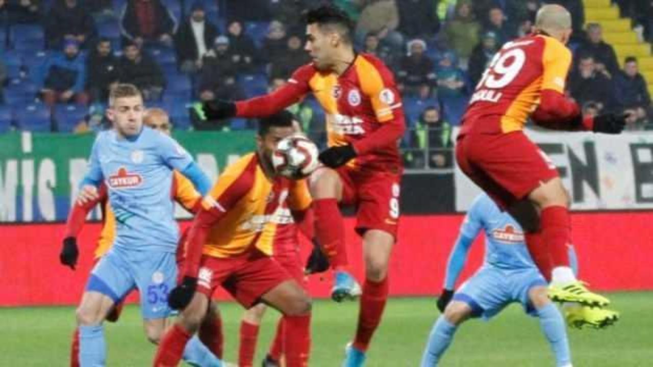Galatasaray Rize'den beraberlikle çıktı! 