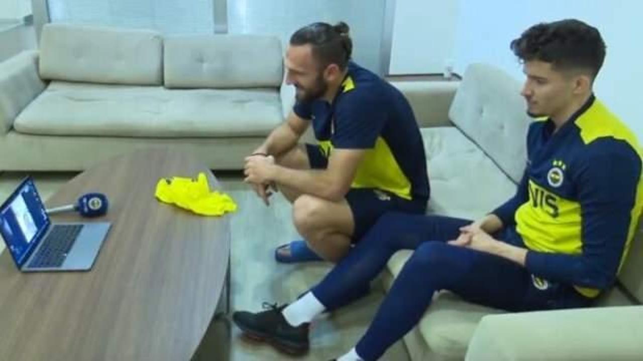 Enkaz altından çıkarılan Mustafa Emir, Fenerbahçeli futbolcularla görüştü