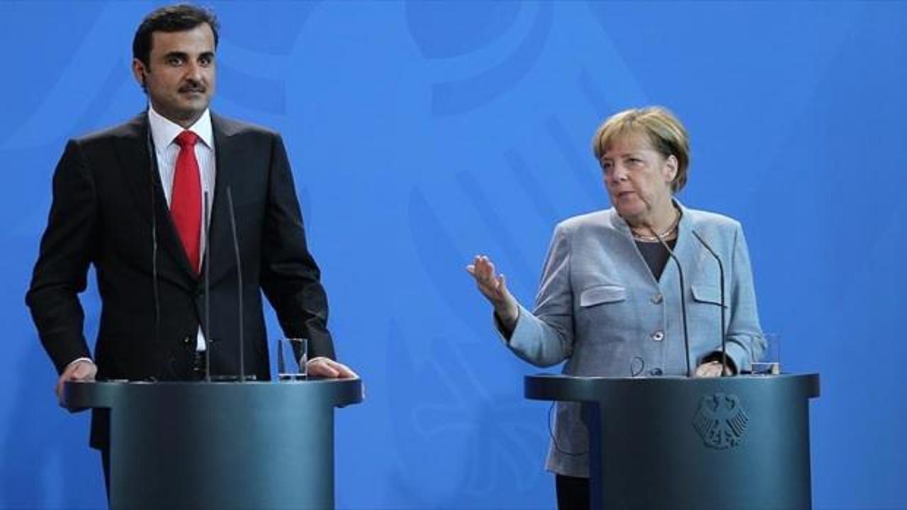 Katar Emiri ile Angela Merkel Libya'yı görüştü