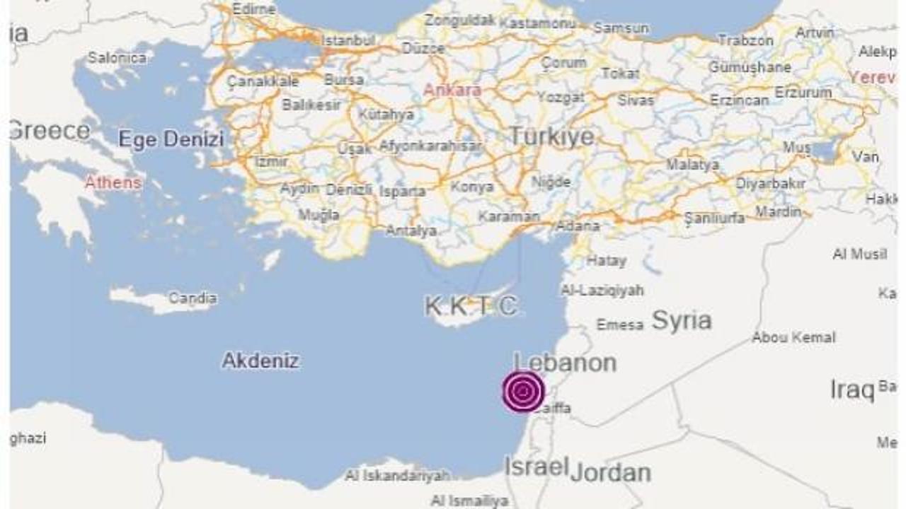 Akdeniz'de İsrail açıklarında şiddetli deprem