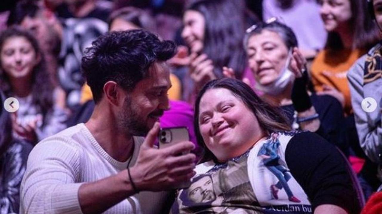 Murat Boz, Down sendromlu hayranı Yağmurla fotoğrafını paylaştı