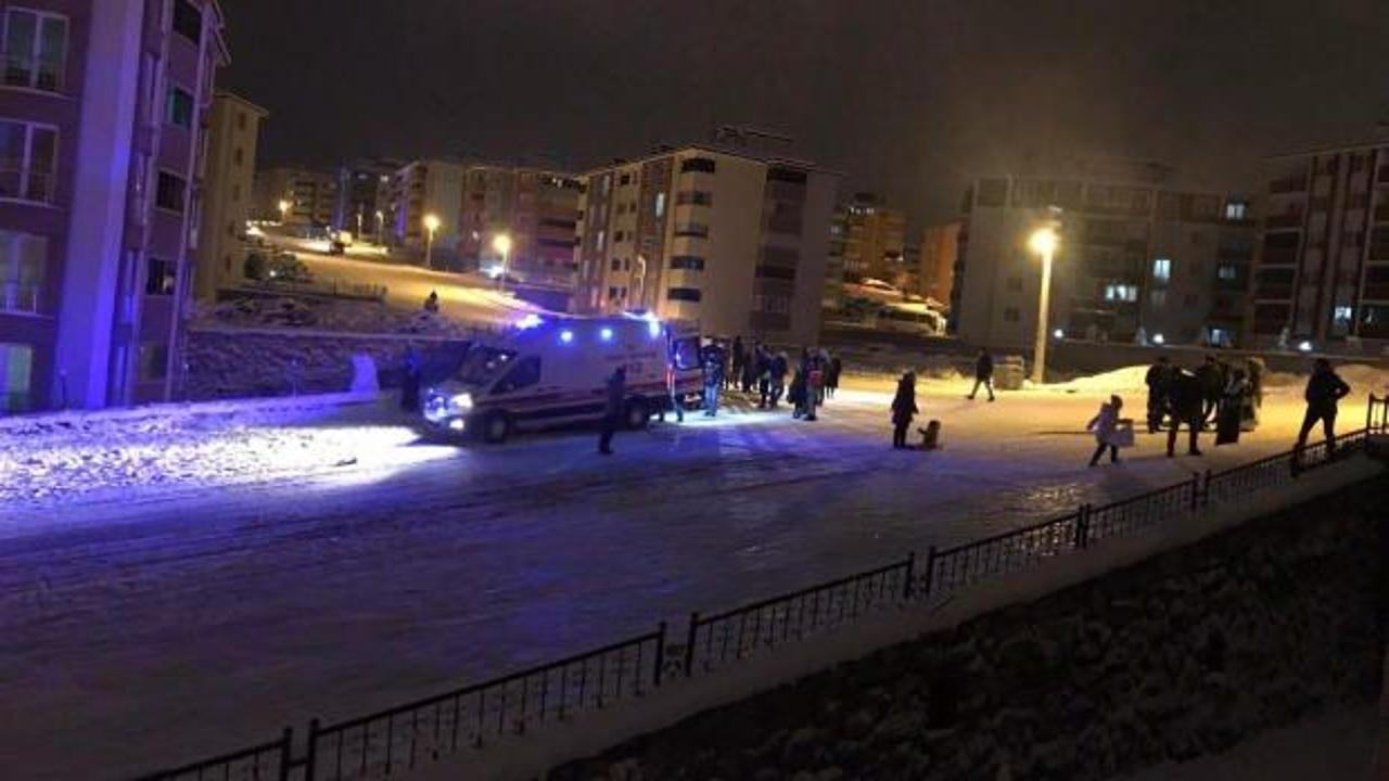 Karabük'te kar eğlencesi hastanede bitti