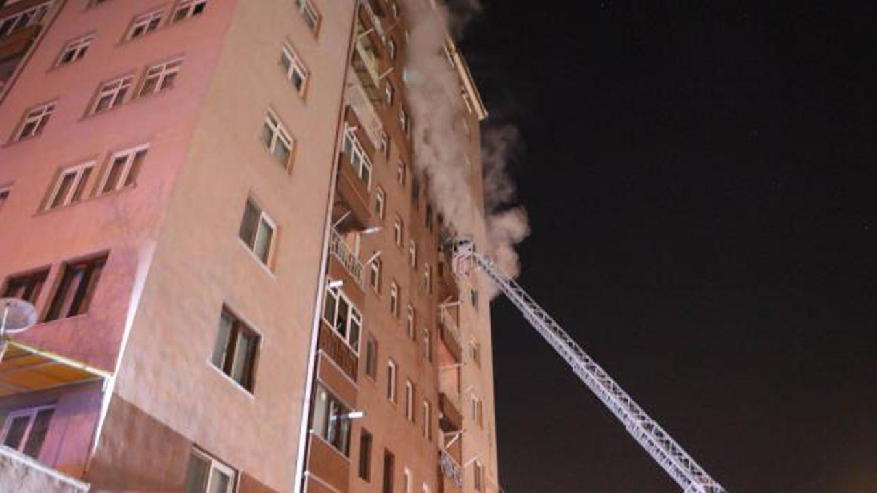 11 katlı apartmanda korkutan yangın paniği 