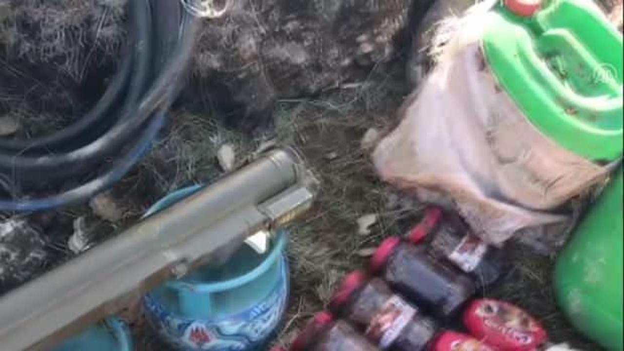 PKK'lı teröristlerin kullandığı sığınakta lav silahı ele geçirildi