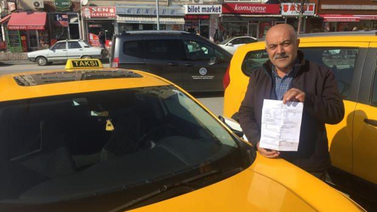 Taksiciye 7 bin liralık ibretlik ceza! Bakın ne i&ccedil;in kesildi