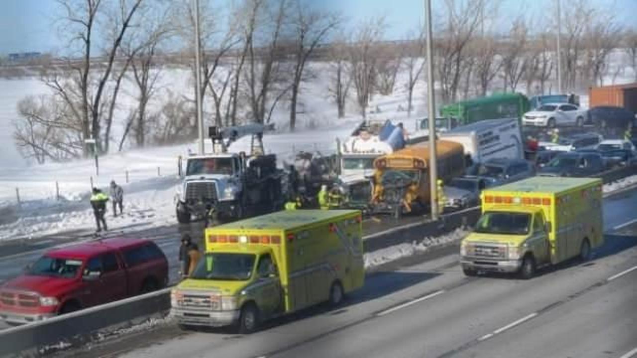 Kanada'da zincirleme kaza! 2 ölü 70 yaralı