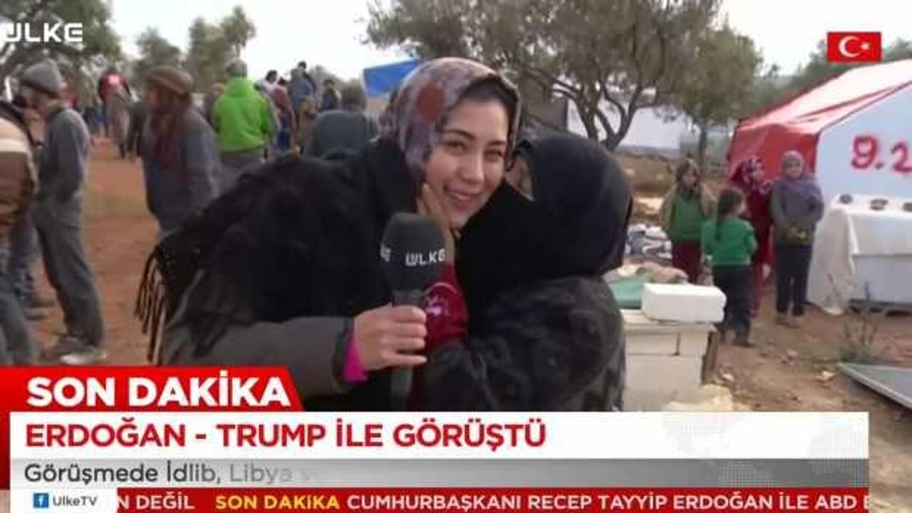 &Uuml;lke TV canlı yayınında y&uuml;rekleri ısıtan g&ouml;r&uuml;nt&uuml;