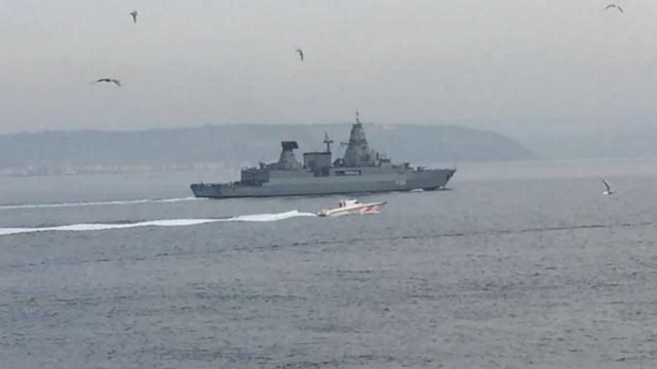 NATO'ya bağlı Alman savaş gemisi boğaz sularında 