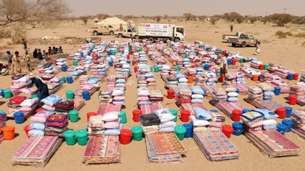 Yemen'de 10 bin aileye insani yardım ulaştı