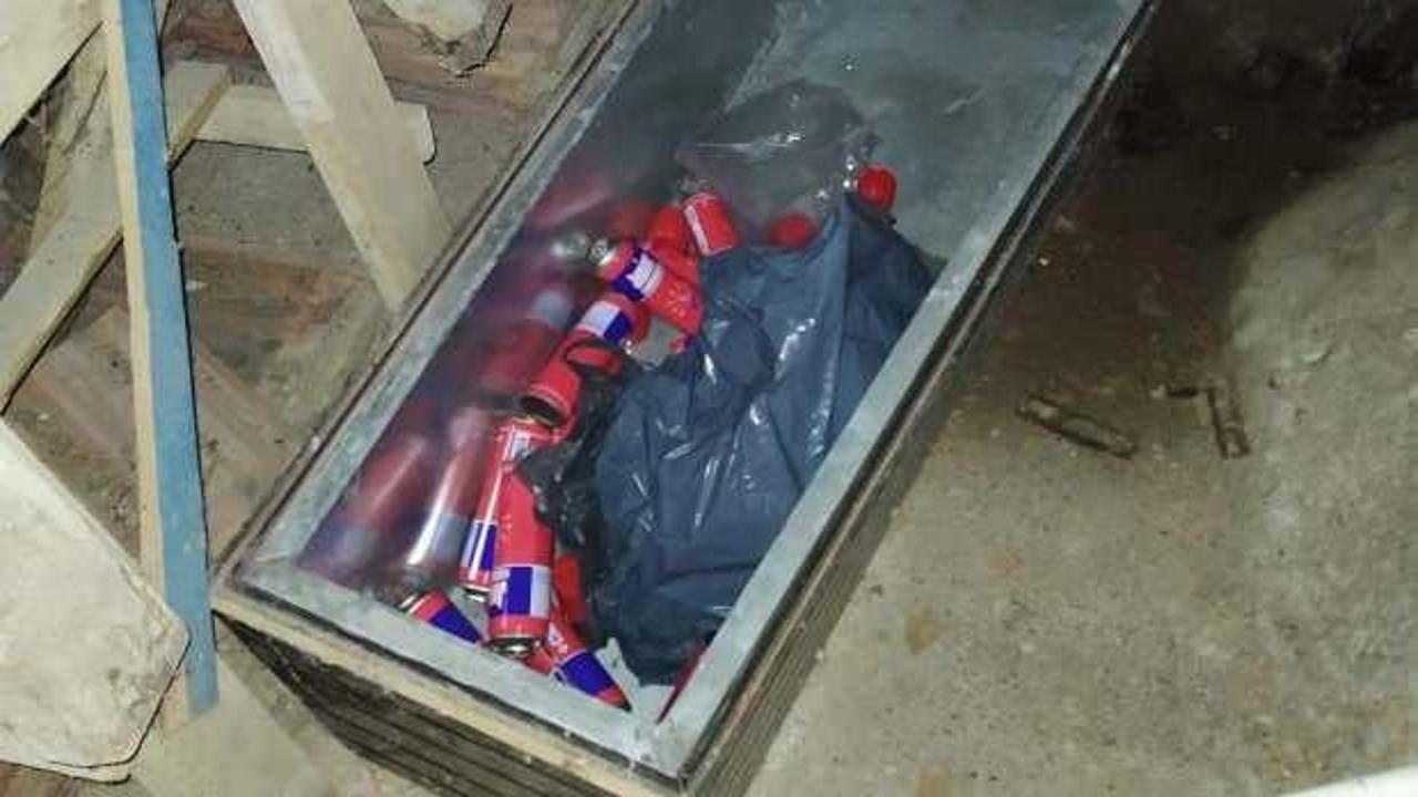 &Ccedil;aldığı silahları &ouml;yle bir yere saklamış ki!