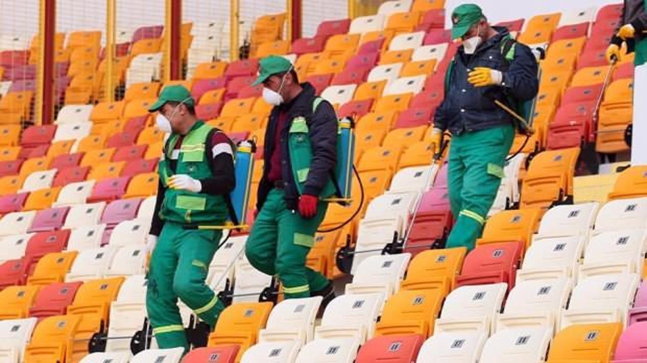 Yeni Malatya Stadyumu'nda virüs önlemi