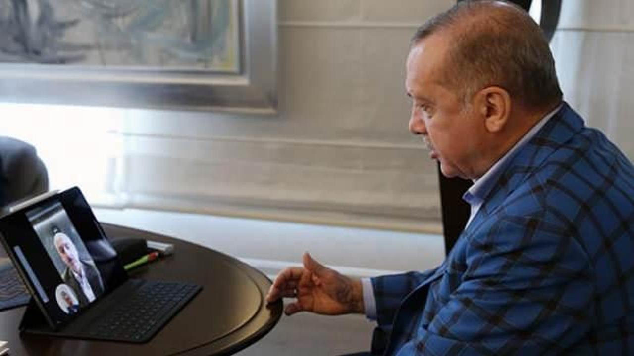 Erdoğan, yeni bakanla video konferans yöntemiyle görüştü