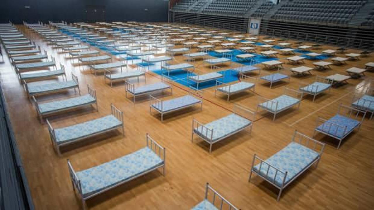 Hırvatistan'da basketbol sahası hastaneye çevrildi