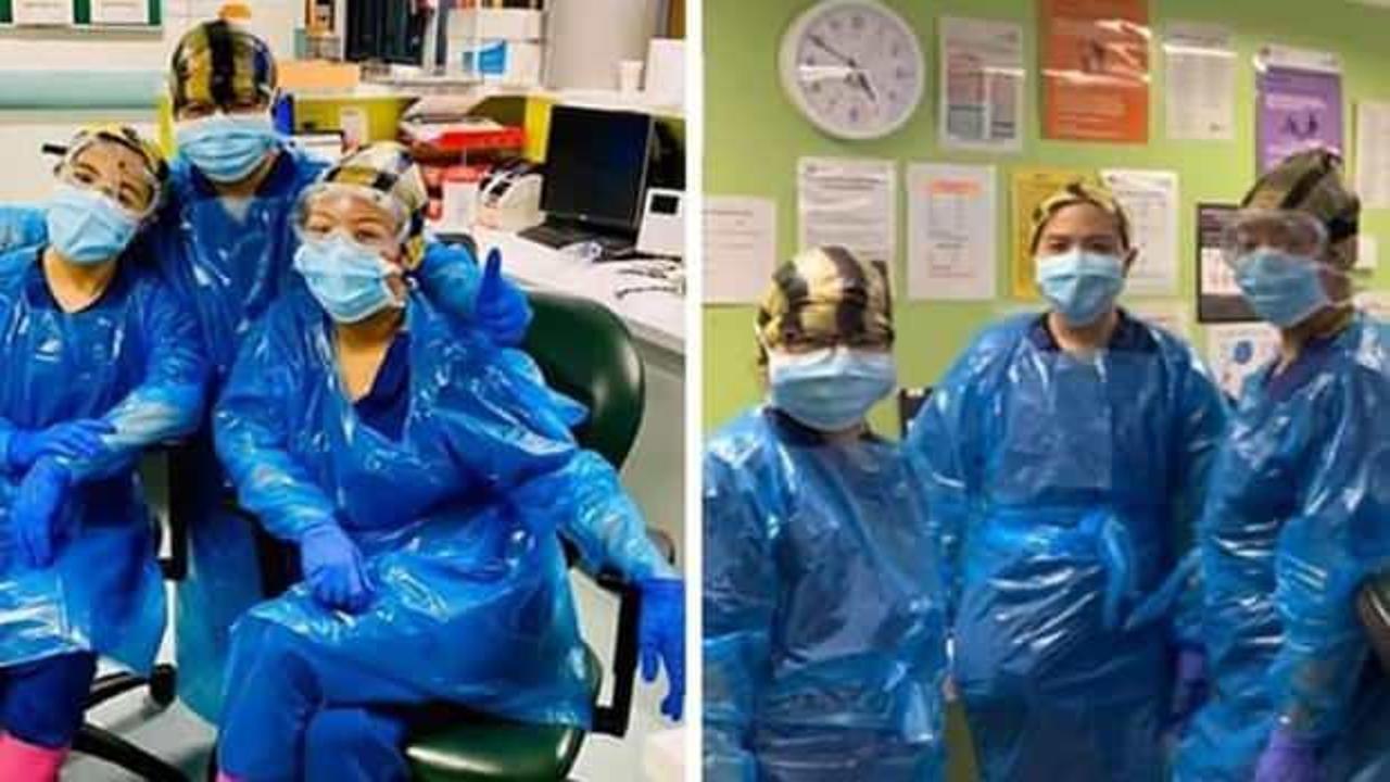 Ekipman olmadığı için çöp poşeti giyen 3 İngiliz hemşire, corona virüse yakalandı