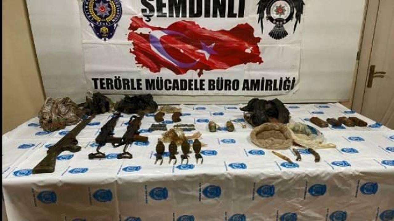 Şemdinli'de, PKK'ya ait silah ve mühimmat ele geçirildi