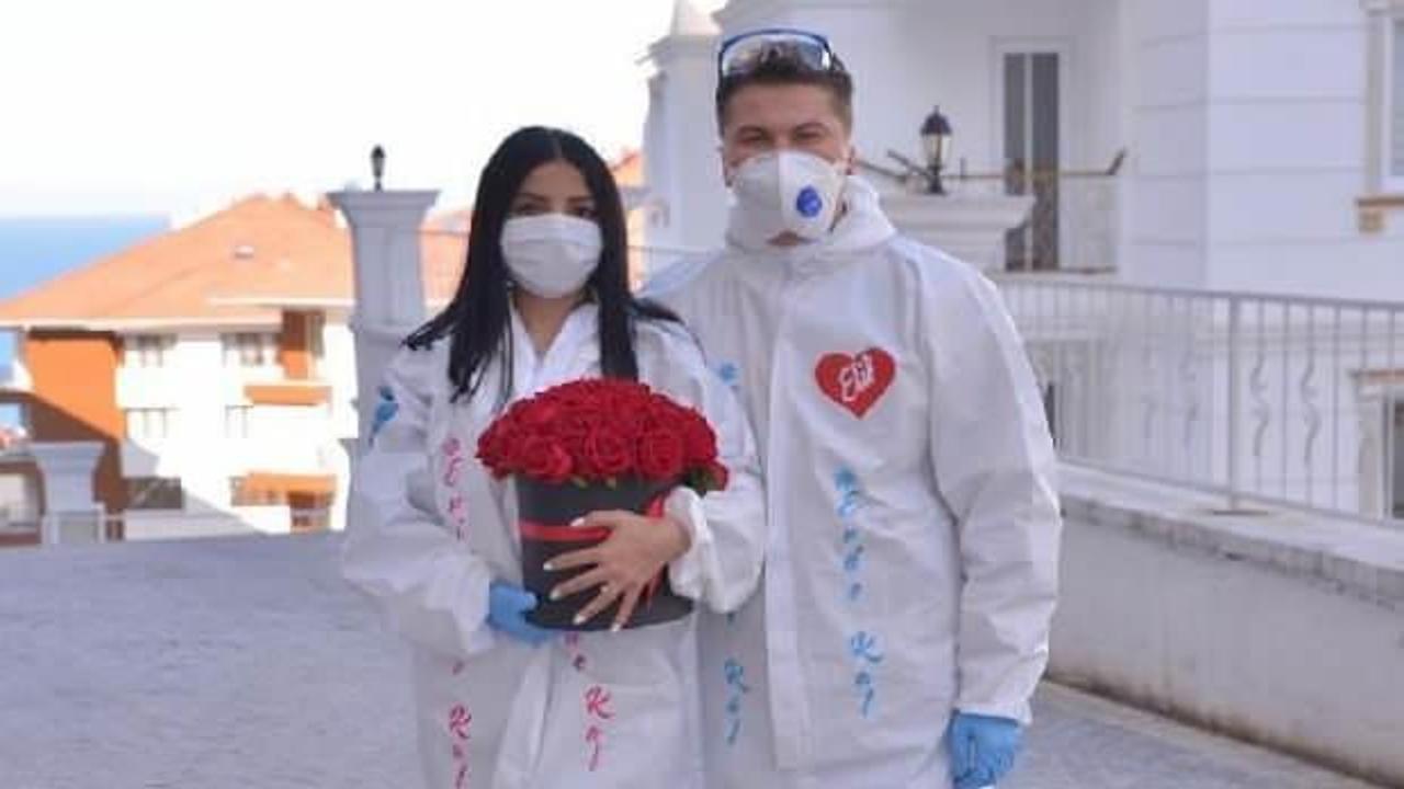 Vin&ccedil;le &ccedil;ıktığı 5. katta kız arkadaşına evlilik teklif etti