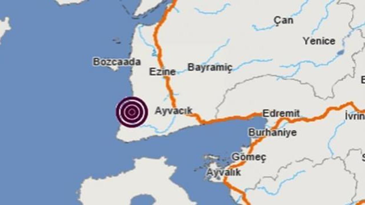 Çanakkale'de 3.6 büyüklüğünde deprem