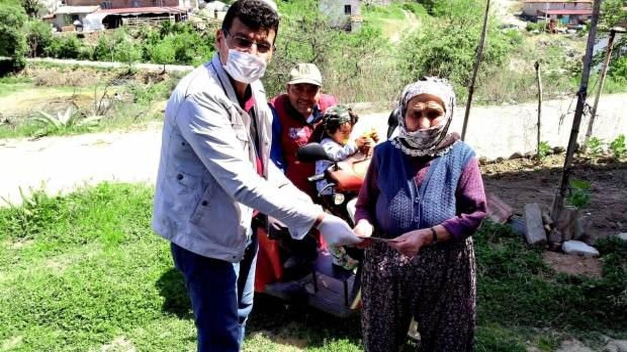 Yaşlı kadından 5 bin liralık bağış!