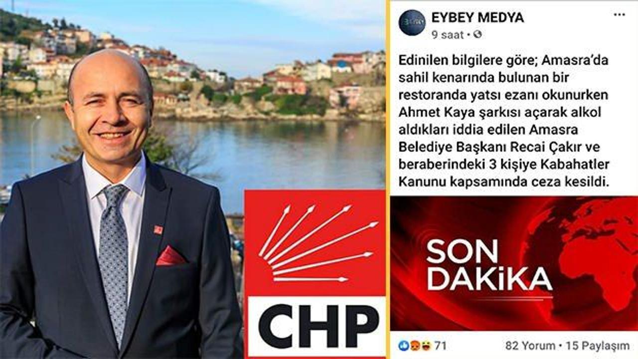 Alkol tutkunu CHP'li başkan ramazanda da ulu orta içince başına iş aldı