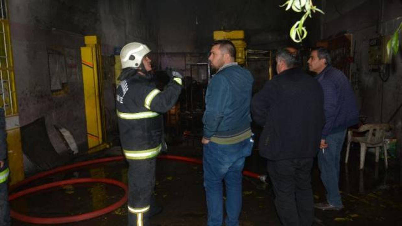 Kahramanmaraş'ta iş yerinde yangın