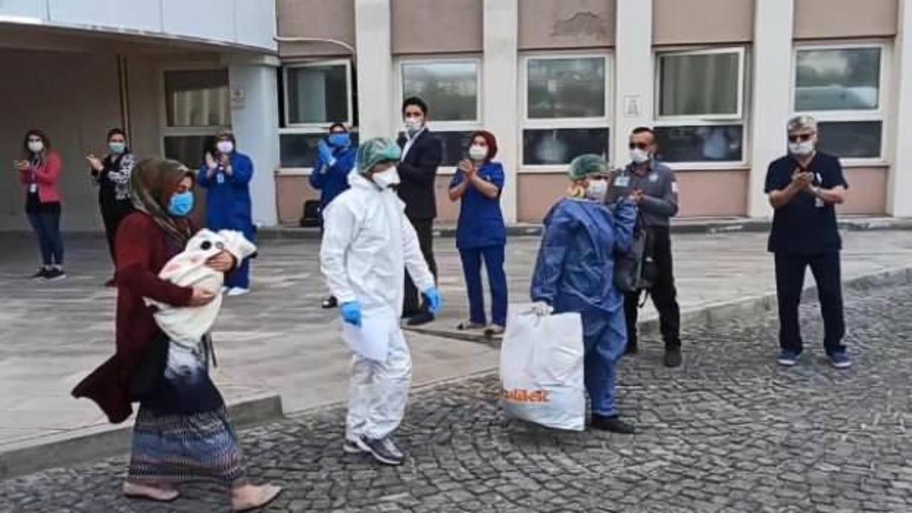 Nevşehir'de 40 günlük Ayşegül bebek ve annesi koronavirüsü yendi
