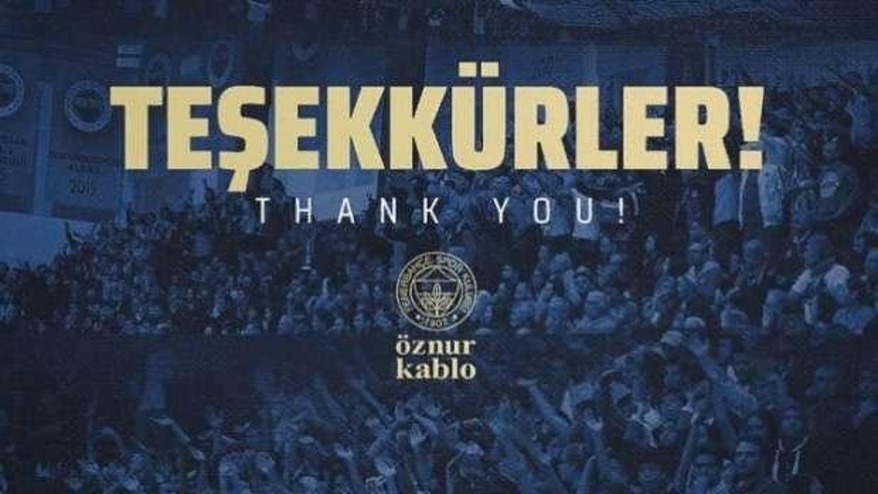 Fenerbahçe'den taraftara teşekkür mesajı  