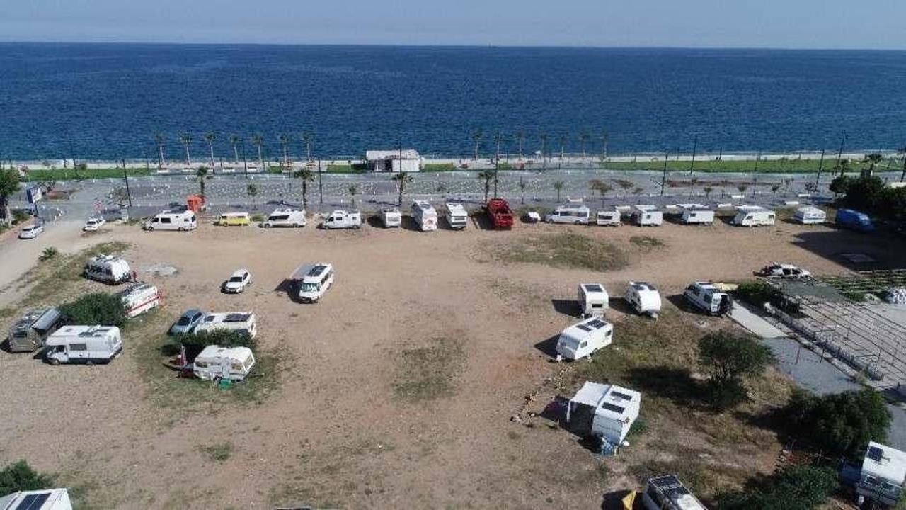 Antalya'da karavanlı tatilcilerin sayısı artıyor