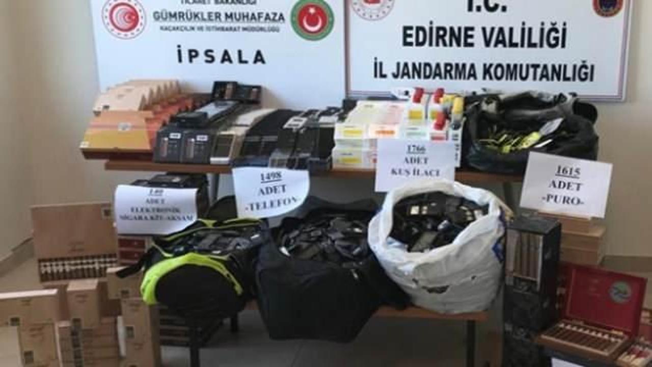 İpsala'da 1,2 milyon lira değerinde kaçak malzeme ele geçirildi