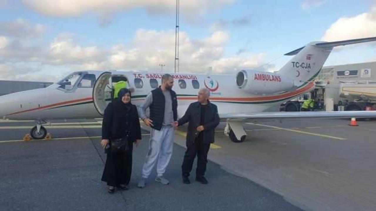 Ambulans u&ccedil;ak bu kez İsve&ccedil;&rsquo;teki kanser hastası Emre Patat i&ccedil;in havalandı