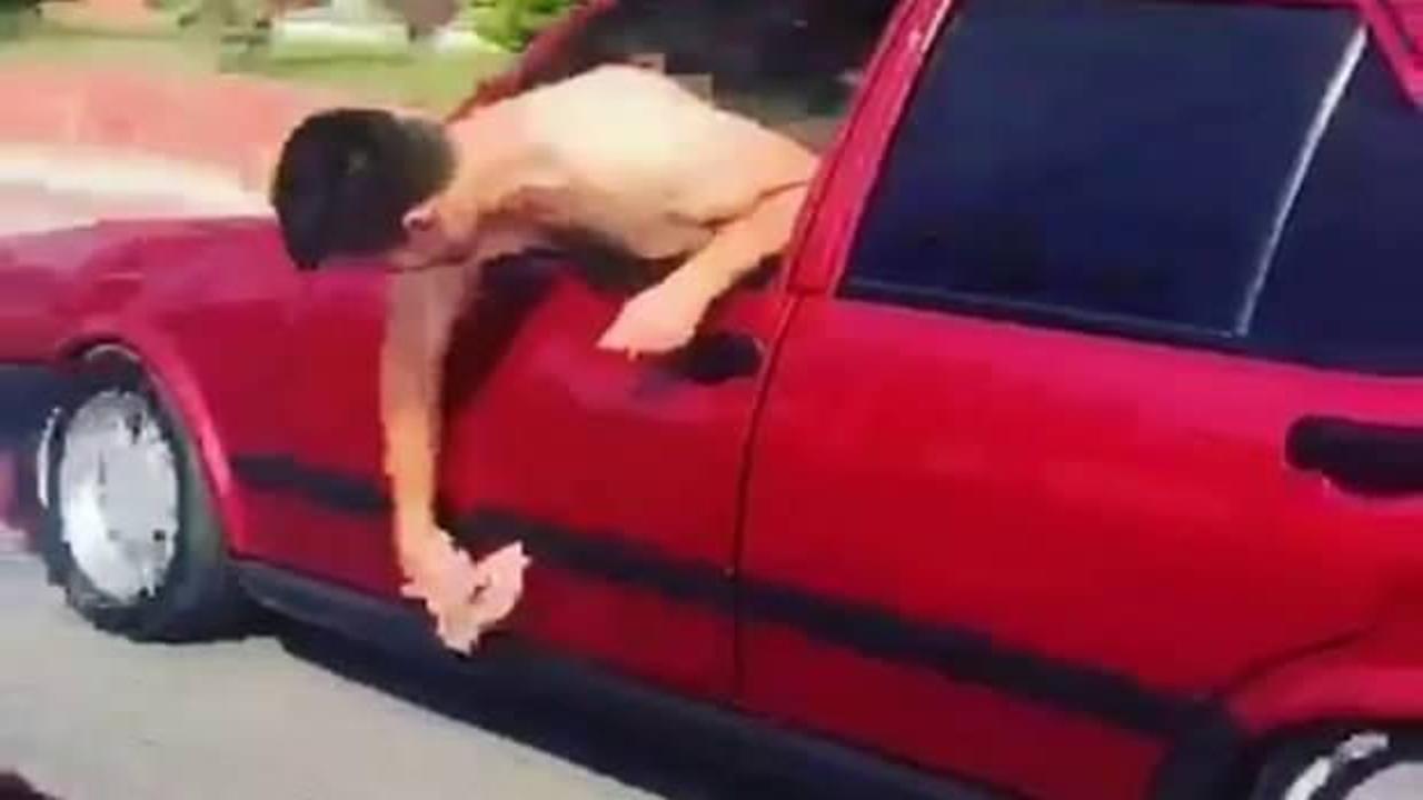 Seyir halindeyken aracını silen s&uuml;r&uuml;c&uuml;n&uuml;n ehliyeti alındı