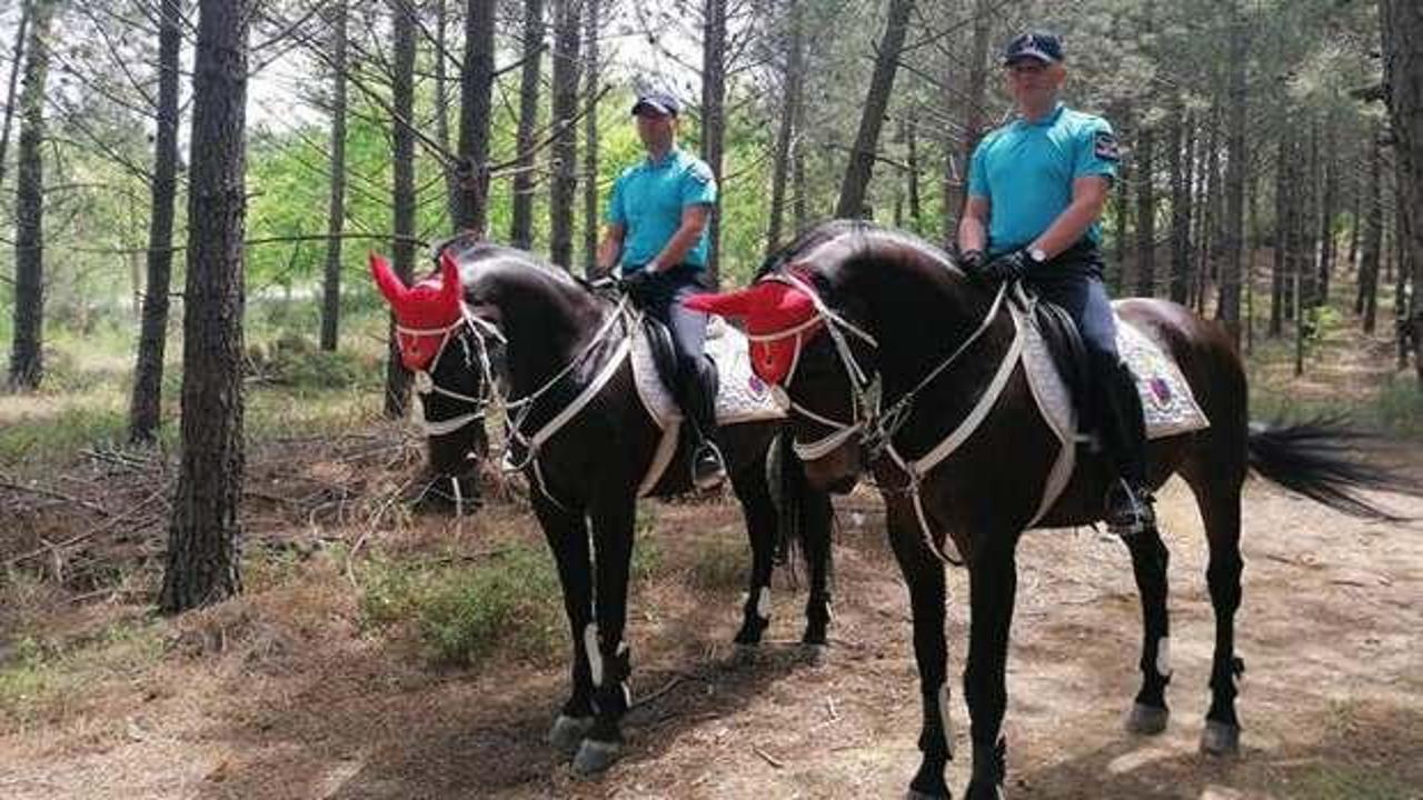 Belgrad Ormanı'nda atlı birliklerle denetim