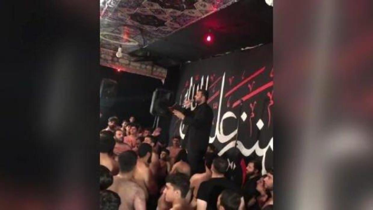 İran'da sosyal mesafenin hi&ccedil;e sayıldığı anma t&ouml;reni