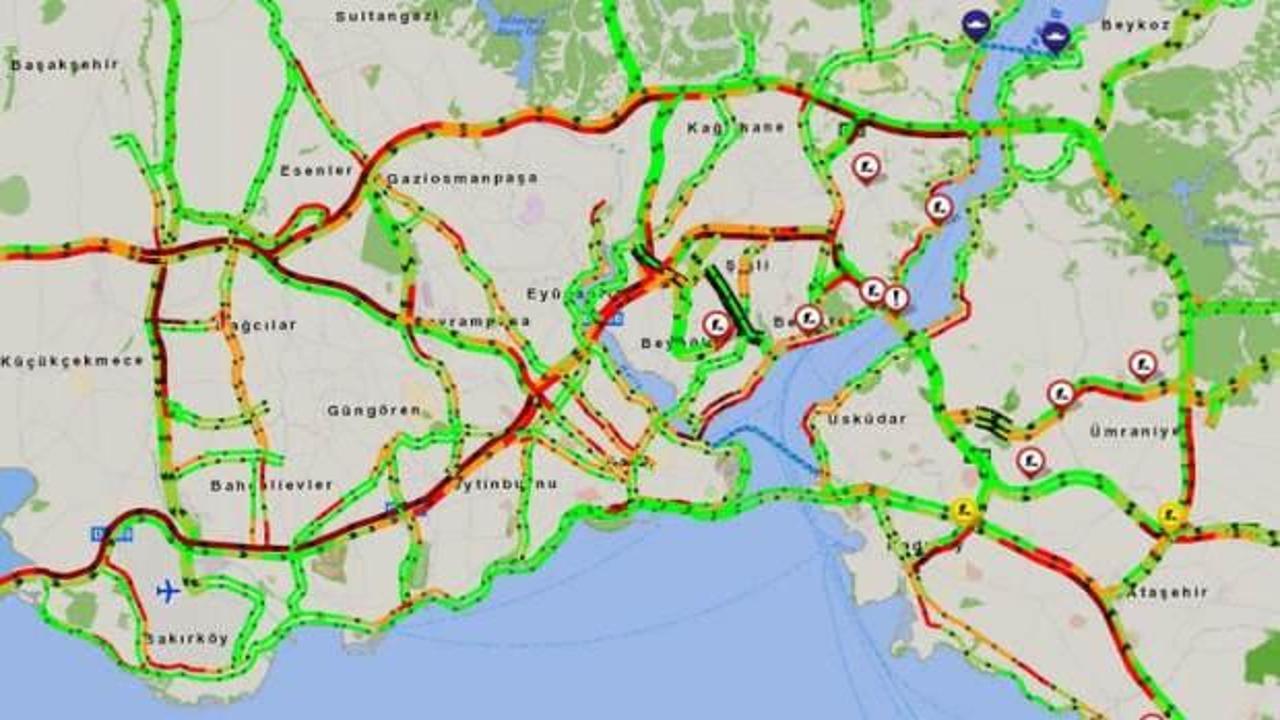 İstanbul'da trafik durma noktasına geldi!