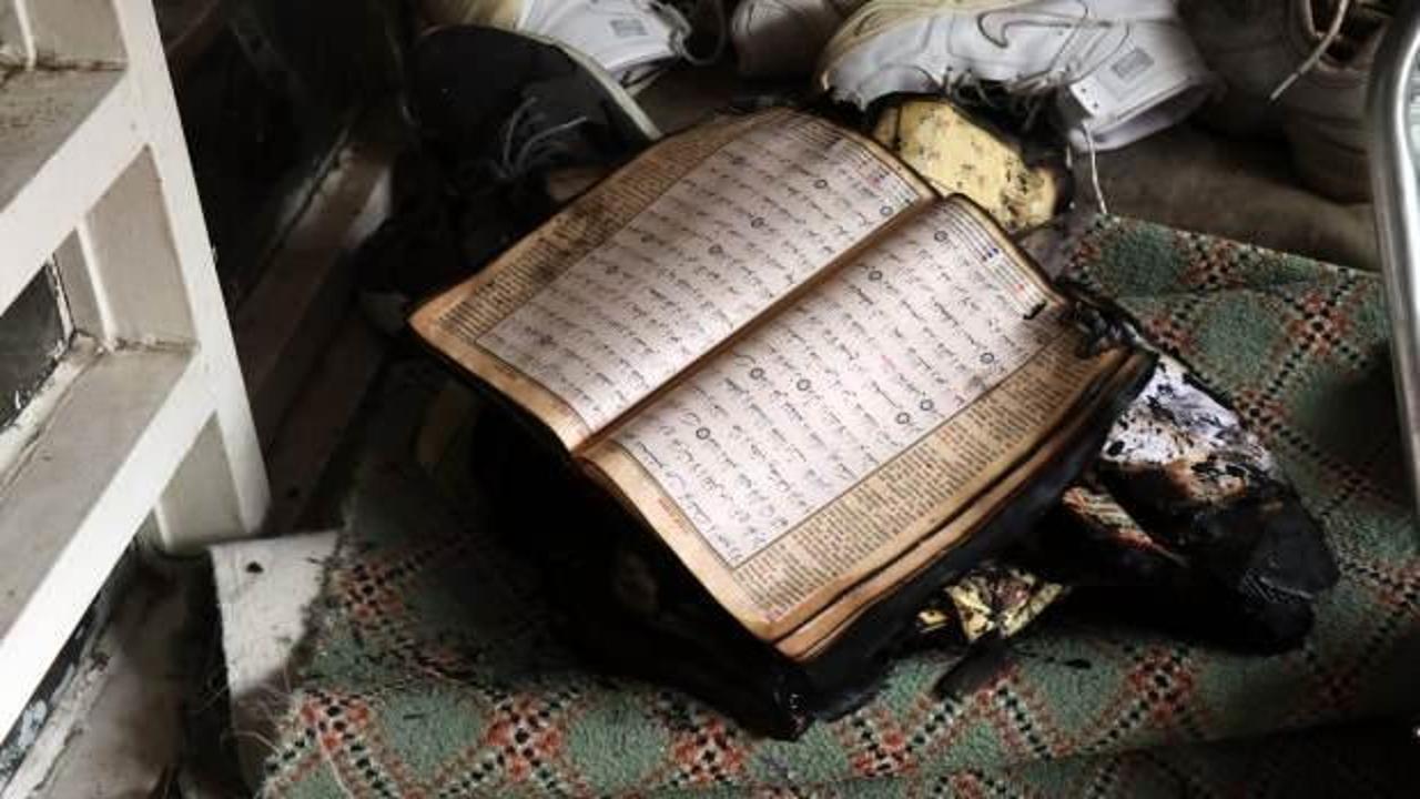 Kur'an-ı Kerim yangında zarar görmedi