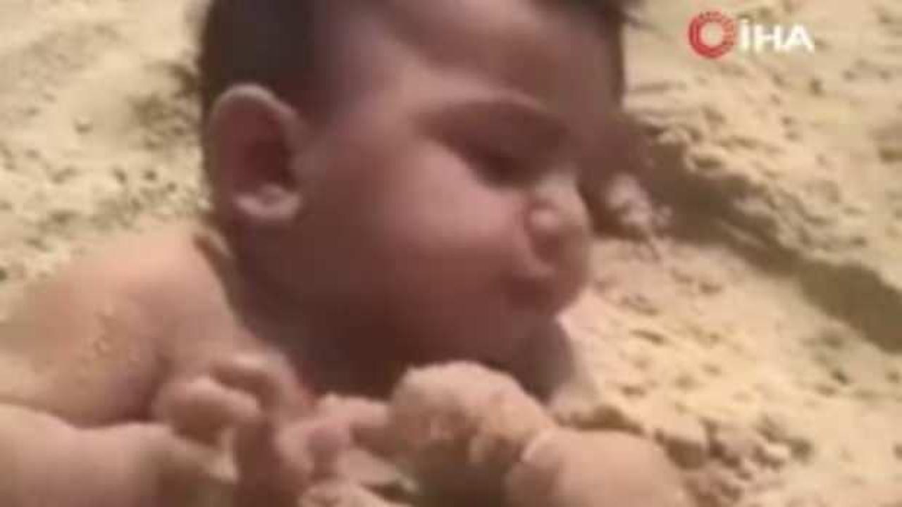 Suudi Arabistanlı vatandaş, bebeğine kum yedirdi