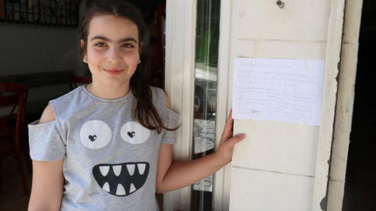 10 yaşındaki Defne'den yaşından b&uuml;y&uuml;k d&uuml;ş&uuml;nce &ouml;rneği