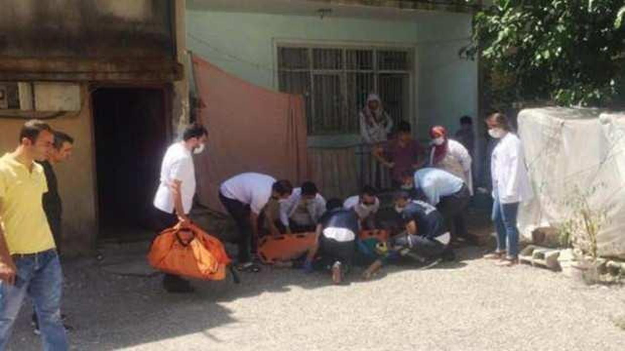 Adıyaman&rsquo;da &ccedil;atıdan d&uuml;şen gen&ccedil; kız, yaralandı