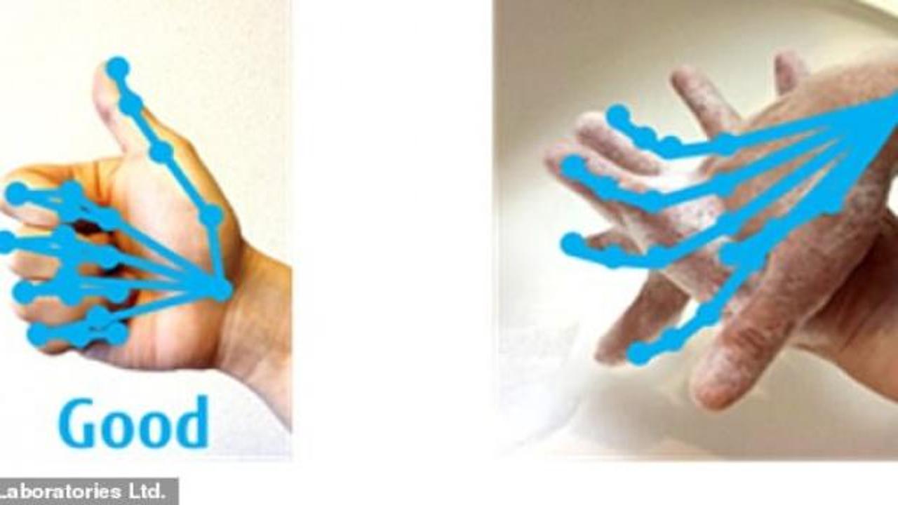 Ellerini doğru yıkamayanları uyaran yapay zeka