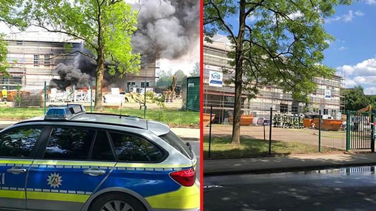 Almanya'da DİTİB camisinin şantiyesinde korkutan yangın
