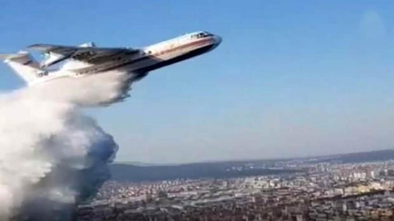 Amfibik yangın söndürme uçağı İstanbul'da ilk kez kullanıldı