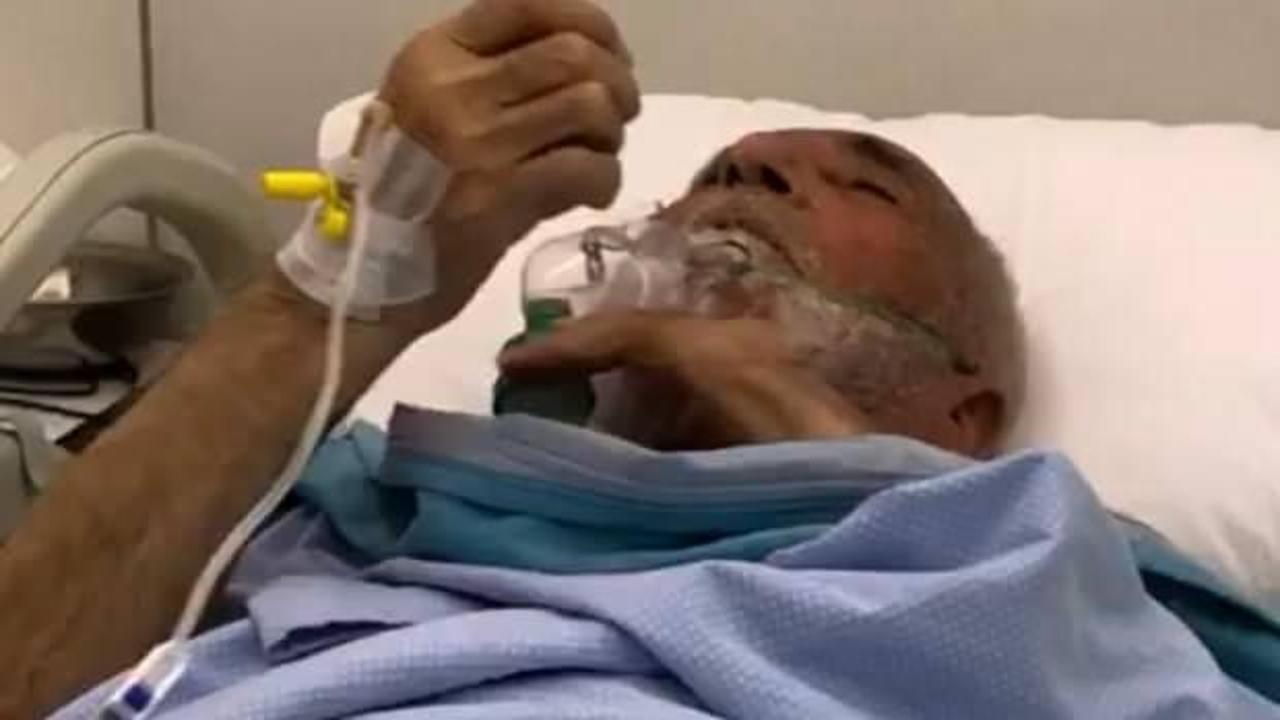 Narkozun etkisinde abdest aldı