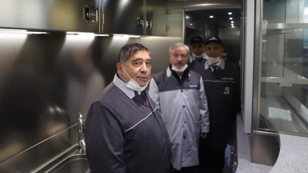 İşte Türkiye'nin ilk yerli hızlı treninin mutfak setleri