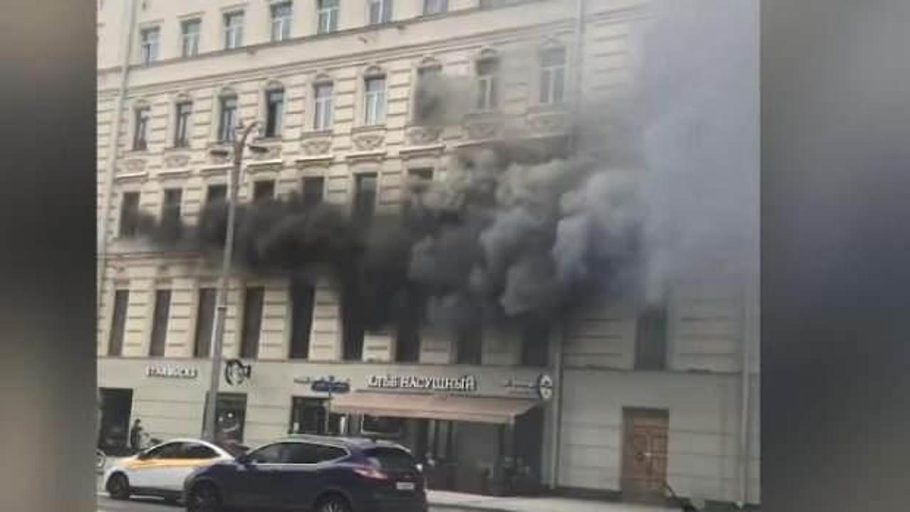 Moskova’nın merkezinde büyük yangın