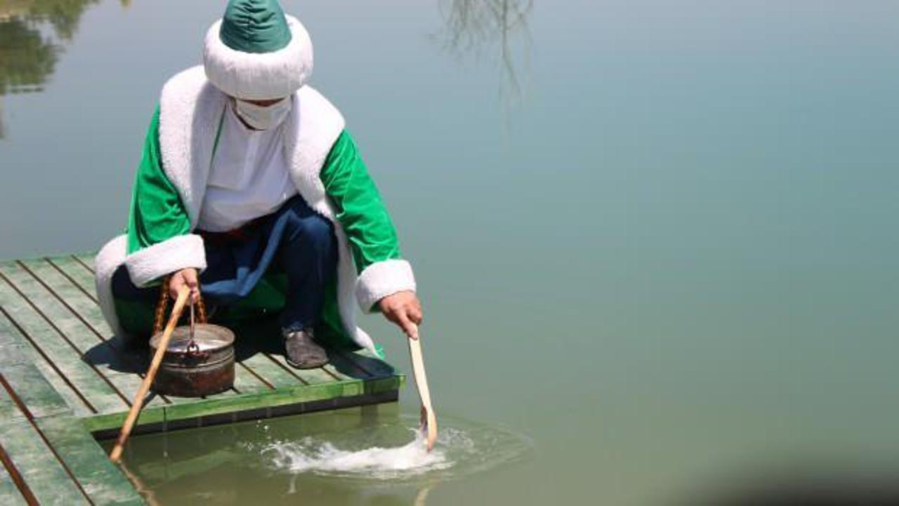 &Ouml;nce eşeğe maske takıldı sonra g&ouml;le maya &ccedil;alındı