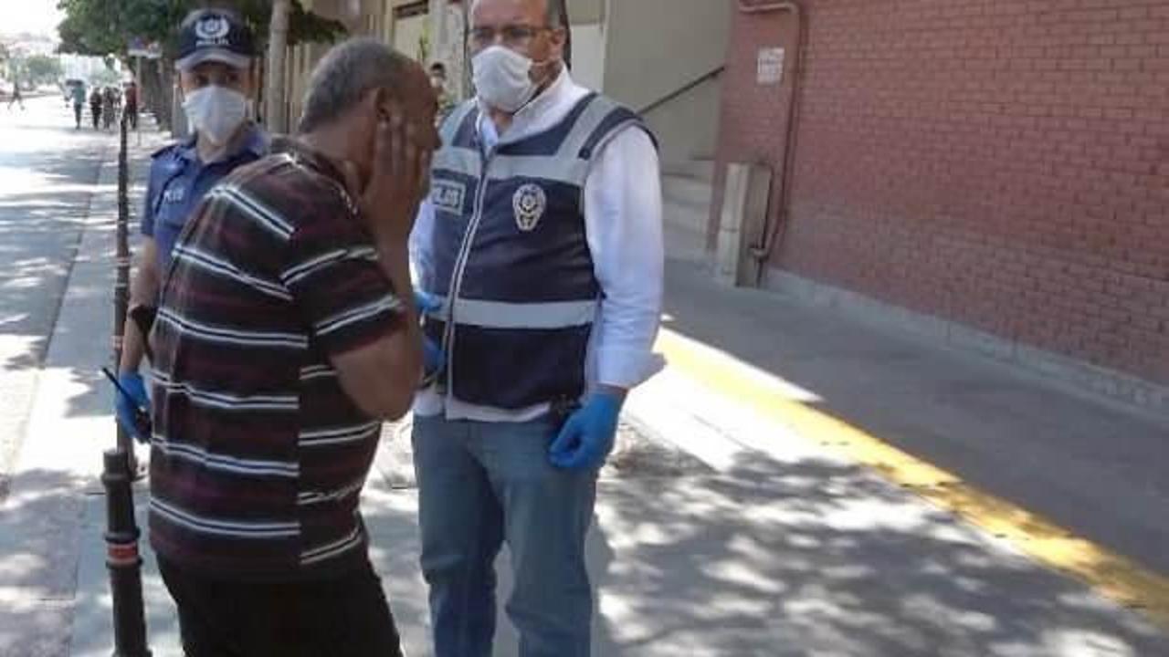 Maskesiz polise yakalandı, ceza kesilince kendisini tokatladı