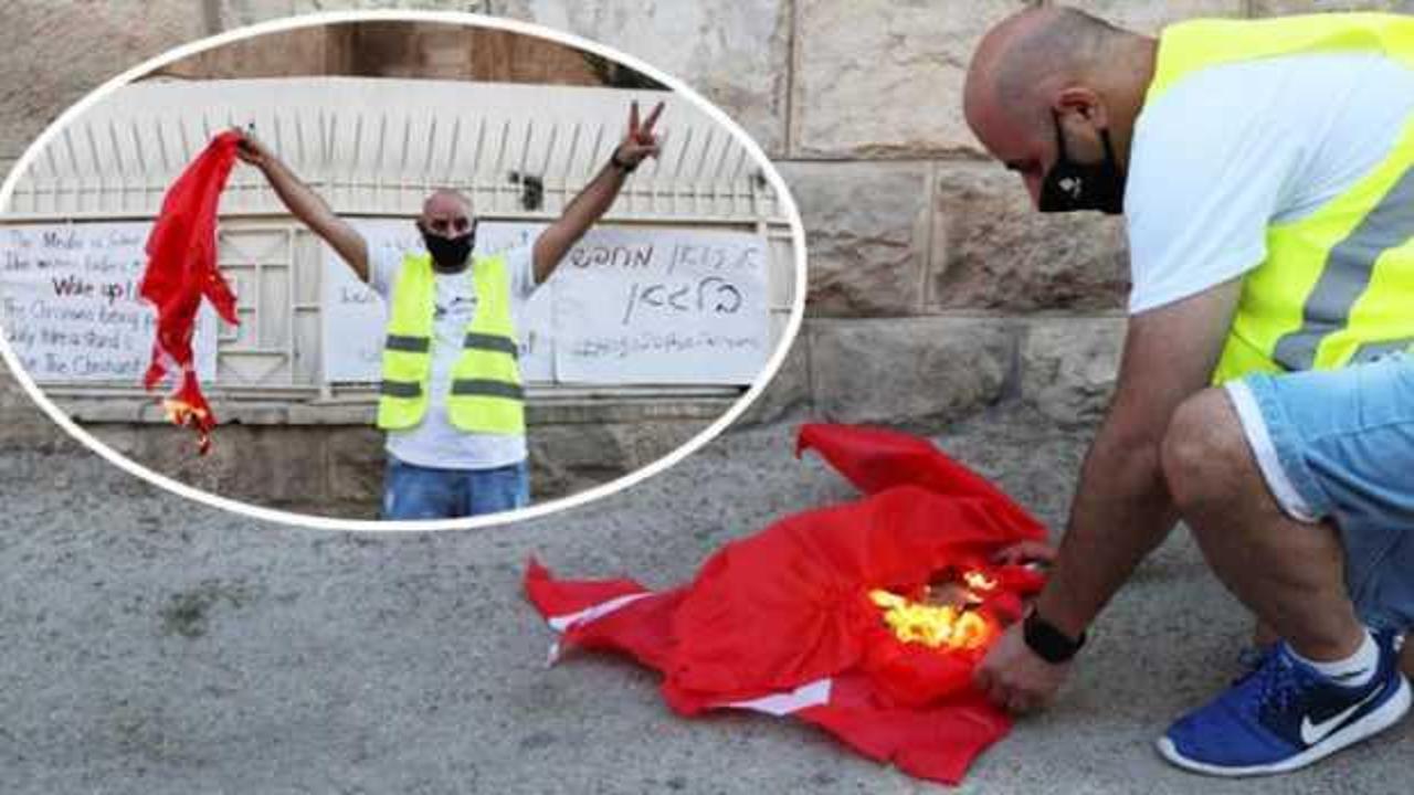 Kudüs'teki Türk konsolosluğuna saldırıp Türk bayrağını yaktılar