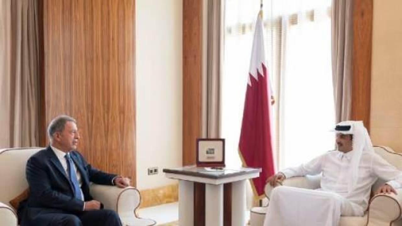 Bakan Akar, Katar Emiri Şeyh Tamim ile görüştü